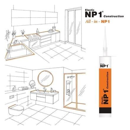 Np1 Construction Polimer Bazlı İzolasyon Mastik ve Yapıştırıcı Kartuş  Siyah(Black)