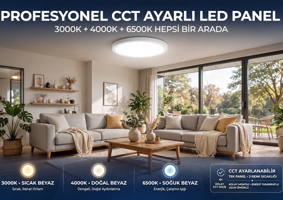 ACK AP03-01890 18W Beyaz Cct Siva Üstü Yuvarlak Led Panel