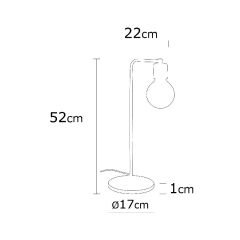 Aydinlatmadunyam Masa Lambasi BlackVintage Harput-N-1320