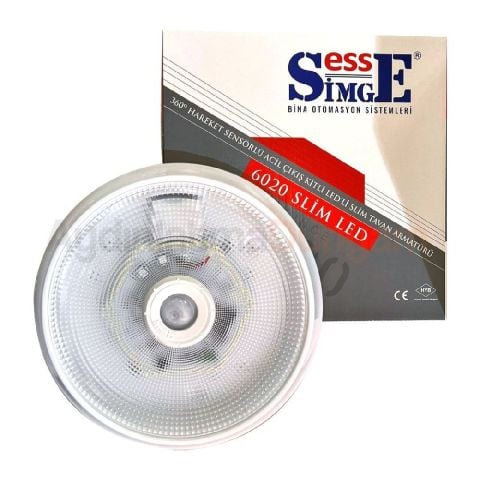 Simge Acil Aydinlatma Kitli Ledli Sensörlü 12W 960 Lümen Tavan Armatürü (Slim)