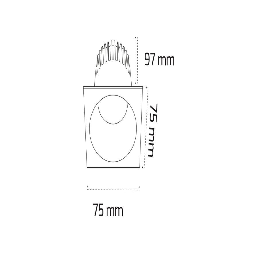 Goya Gy 1731-14 Siyah Kasa 8W 3000K Sg Smd Ledsıva Altı Armatür