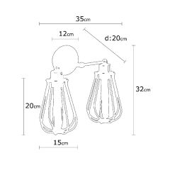 Aydinlatmadunyam Aplik BlackBronze Fetiye-N-1121