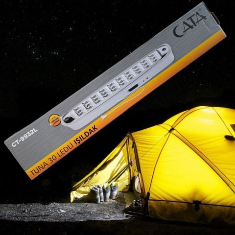 Cata 30 Ledli 3W Şarjlı Işıldak CT-9932 Beyaz Işık