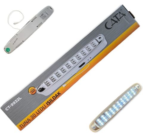 Cata 30 Ledli 3W Şarjlı Işıldak CT-9932 Beyaz Işık