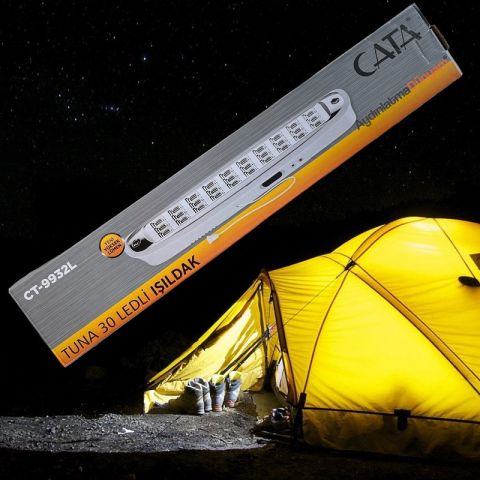 Cata 30 Ledli 3W Şarjlı Işıldak CT-9932 Beyaz Işık