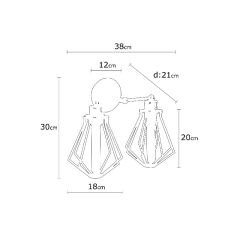 Aydinlatmadunyam Aplik BlackBronze Oylat-N-1043