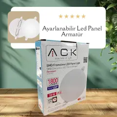 ACK 18W Cercevesiz Yuvarlak Led Panel 4000K Ayarlanabilir - Siva Alti AP10-01810