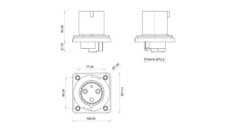 Bemis  3/63A. Makine Fişi IP44 BC1-4403-2114