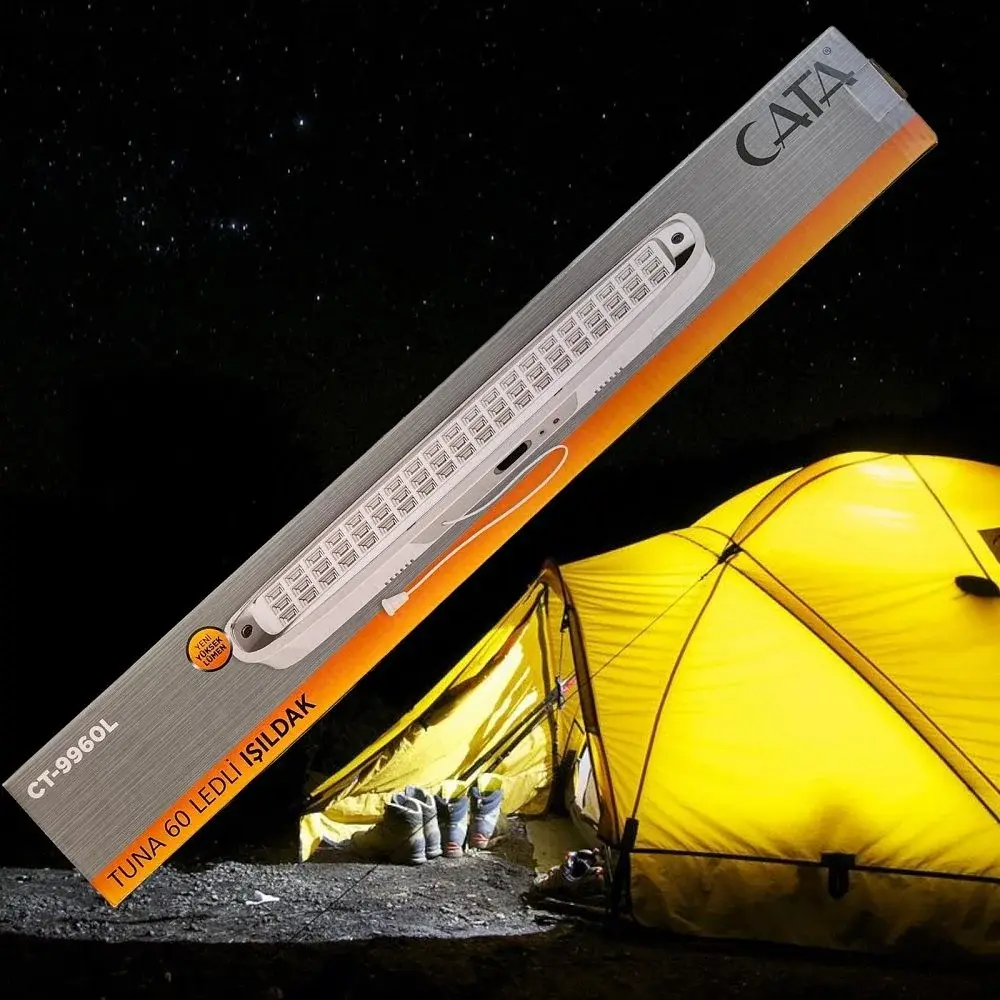 Cata 60 Ledli 6W Şarjlı Işıldak CT-9960 Beyaz Işık