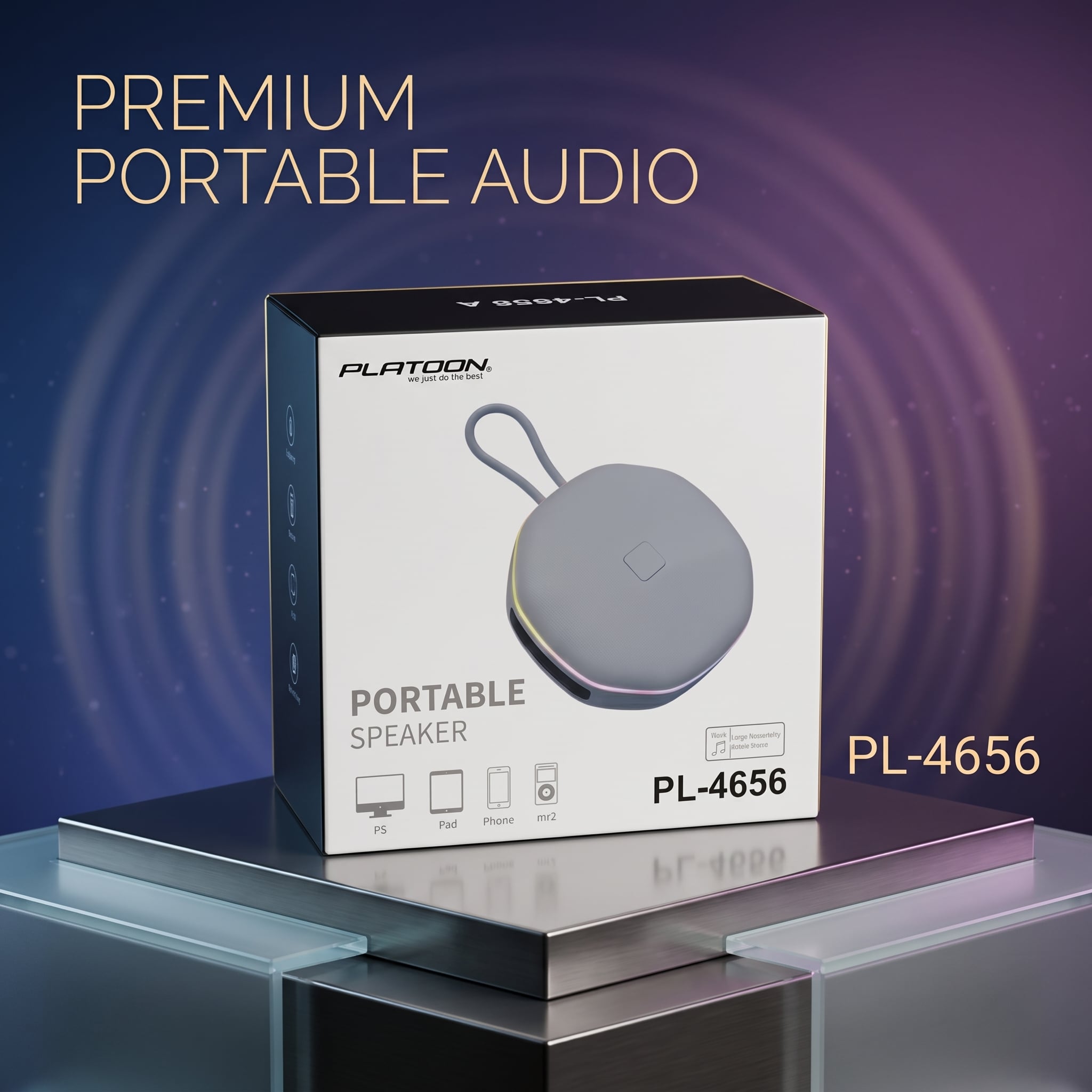 Platoon Pl-4656 Sd Usb Bluetooth Speaker