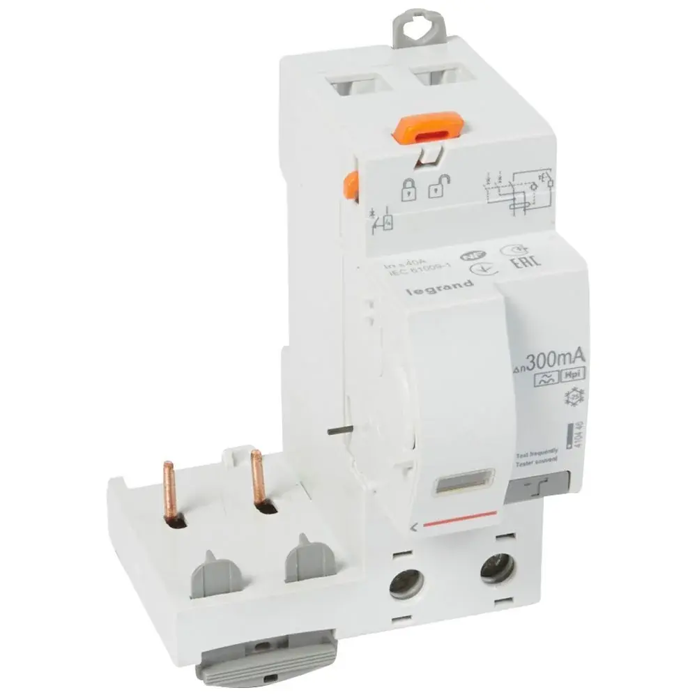 Legrand  DX³ yana montaj kaçak akım koruma 2P F 40A 300mA (1modül/kutup için) LEG-410446