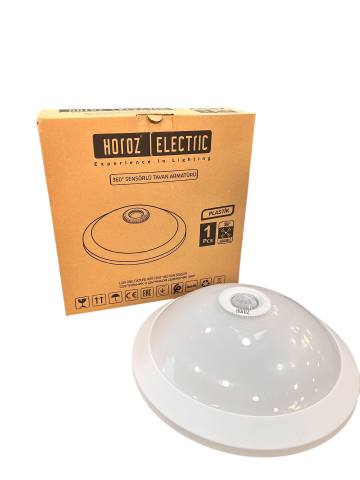Horoz 400-020-143 Plastik 360° Sensörlü Tavan Armatürü Beyaz