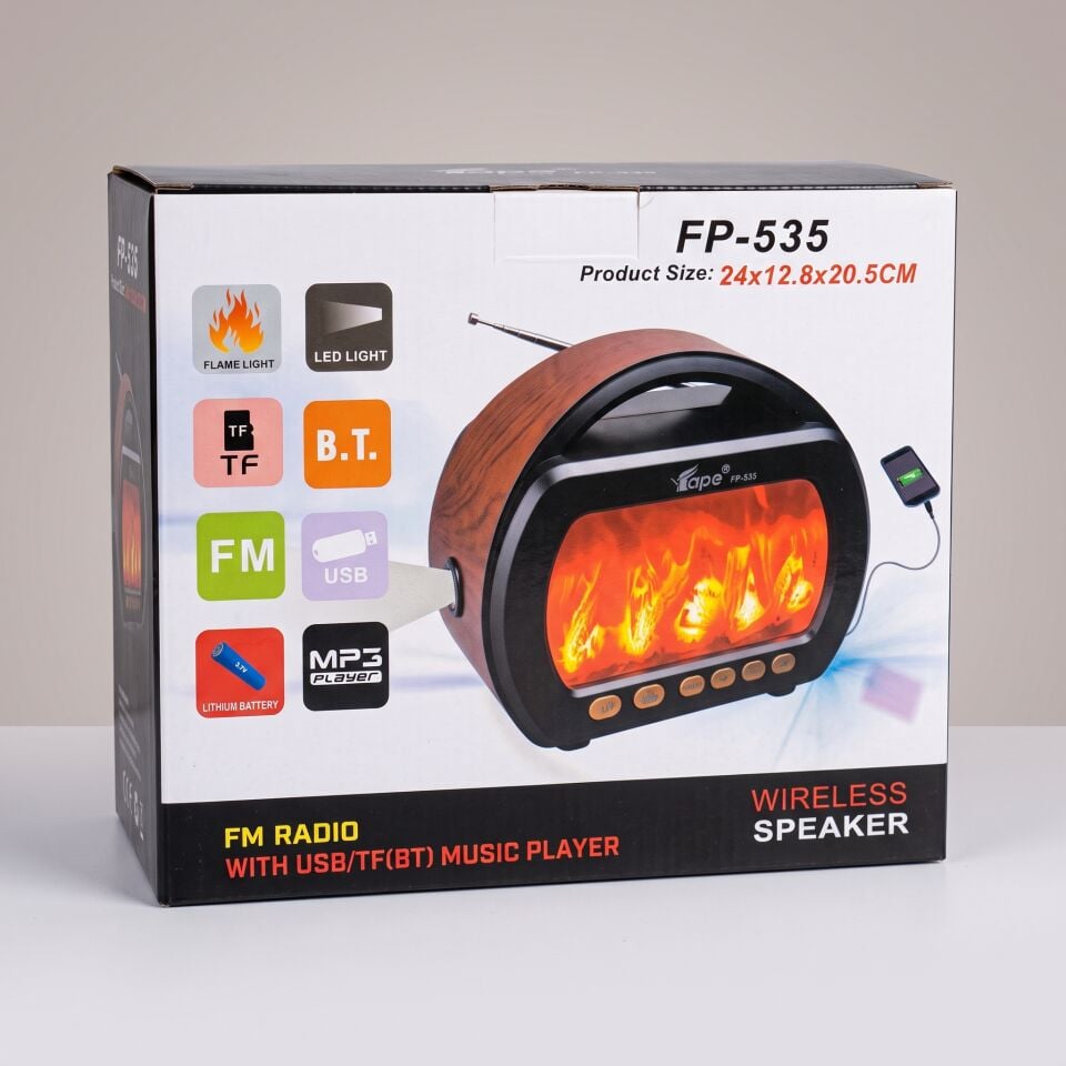Platoon PL-4728 Şömine Görünümlü Nostaljik Radyo - Bluetooth, FM, USB ve SD Destekli