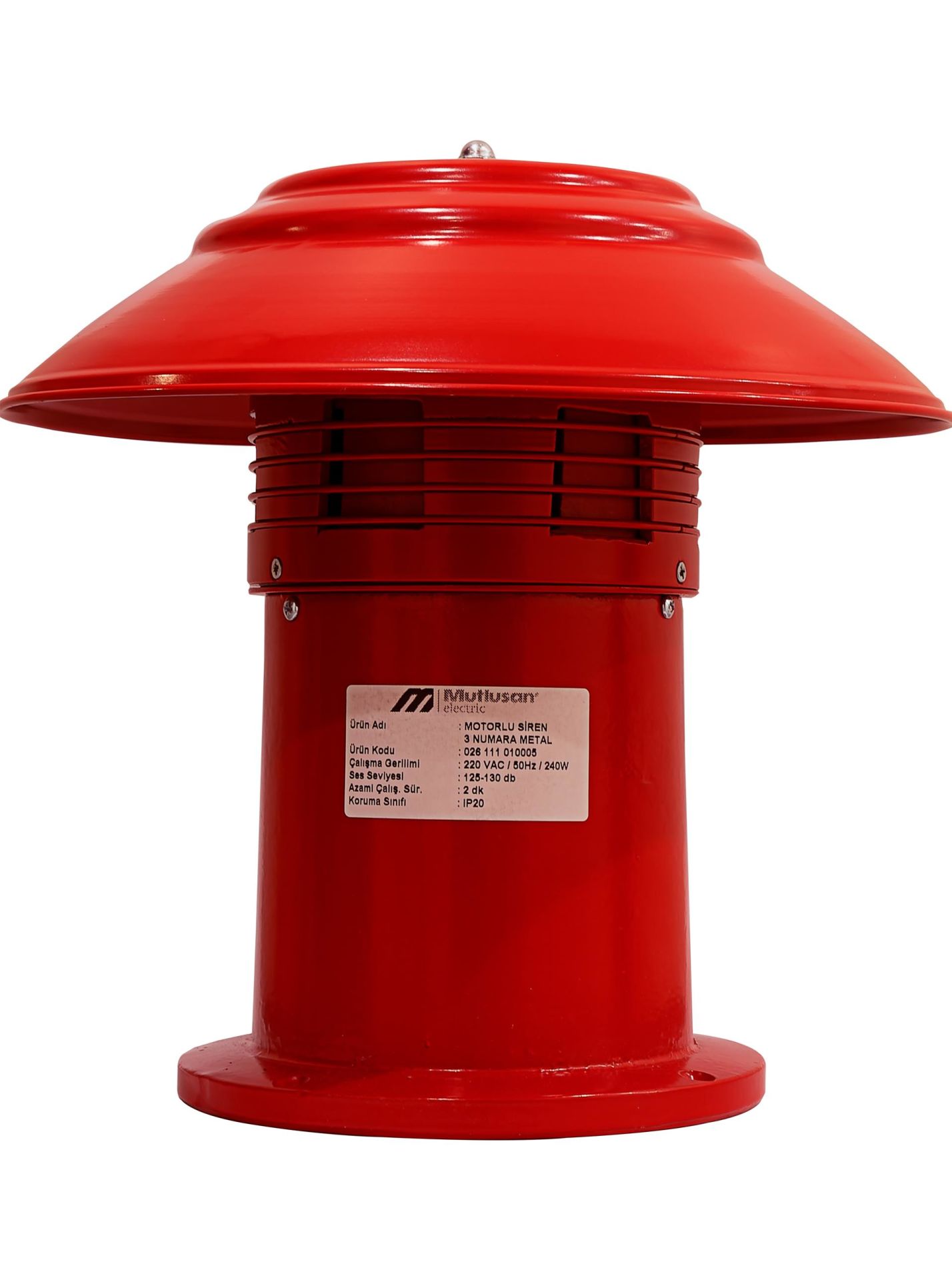 Mutlusan As.3 Motorlu Siren 220V 280W - 026 111 010005