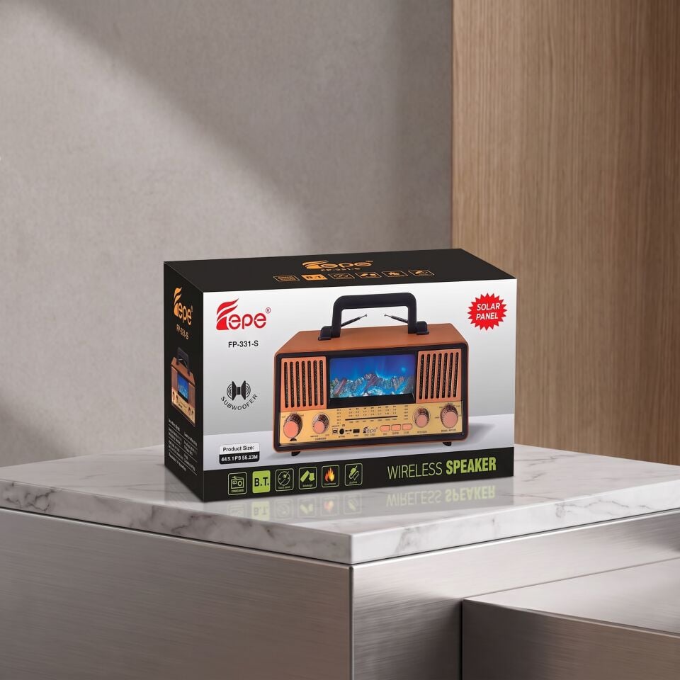 Platoon PL-4727 Şömine Görünümlü Nostaljik Radyo - Bluetooth, FM, USB ve SD Destekli