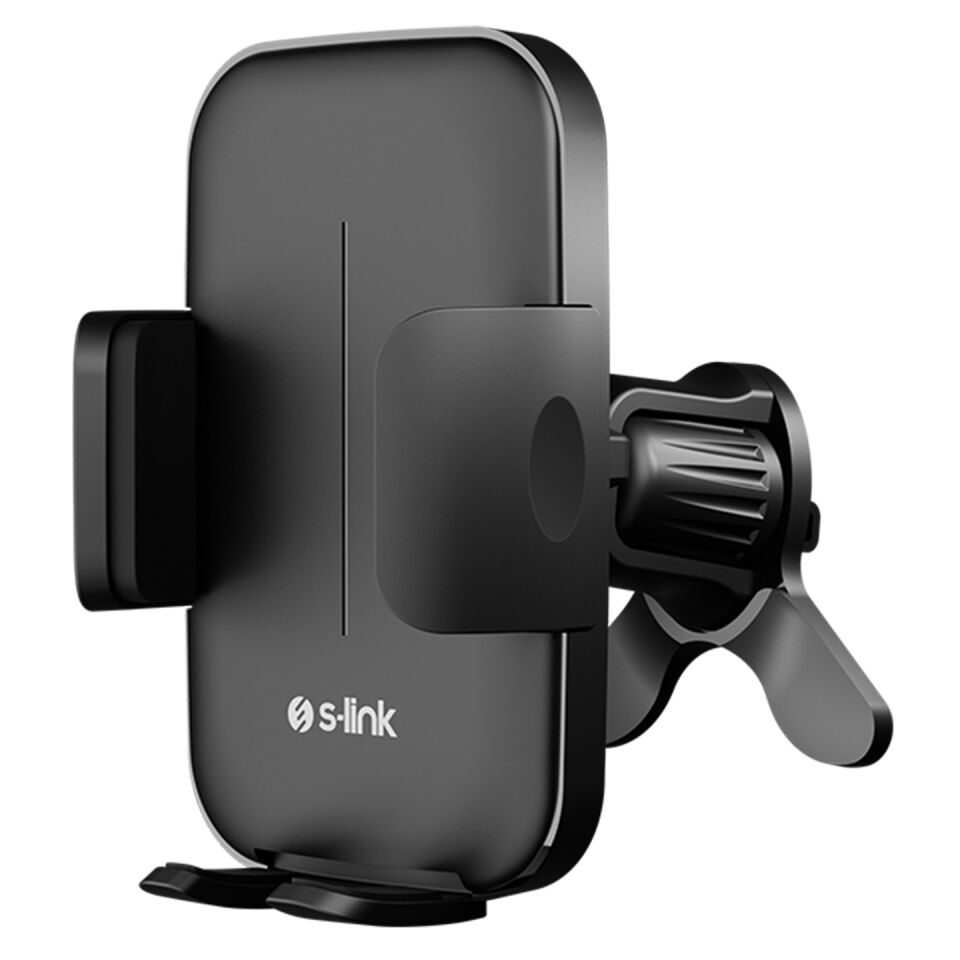 S-Link Sl-At89 Universal Ayarlanabilir Siyah Klima Izgara Üzeri Araç Telefon Tutucu