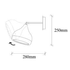 Aydinlatmadunyam Aplik BlackCopper Yildo-M-6901