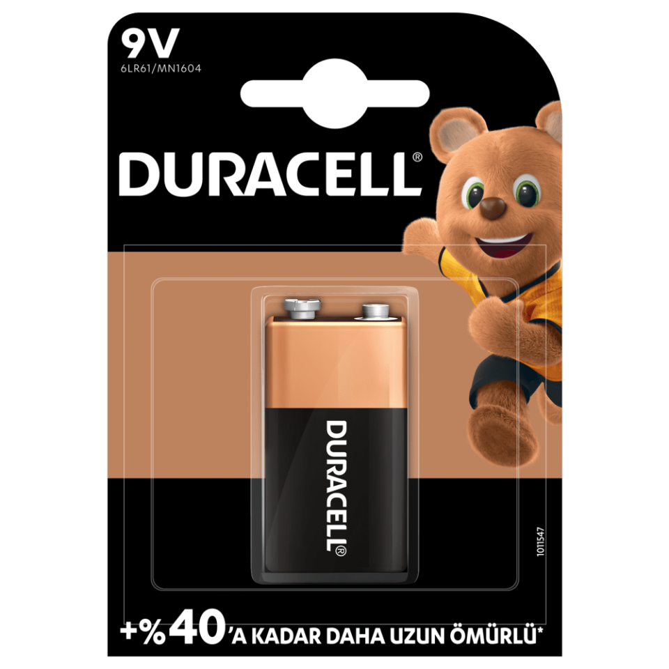 Duracell Plus 9V Pil Alkalin