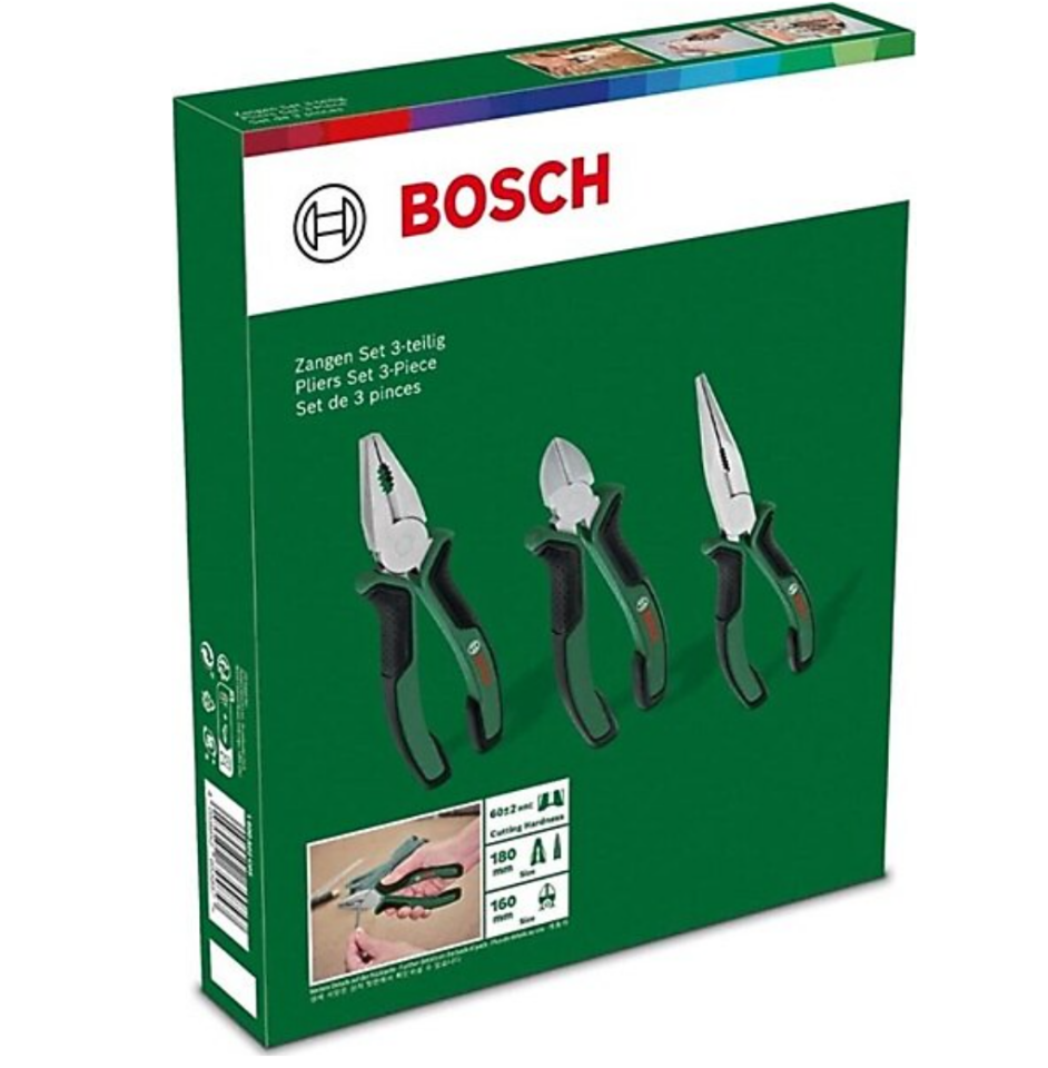 Bosch Pense Seti 3 Parça (Kargaburun, Yankeski, Pense)