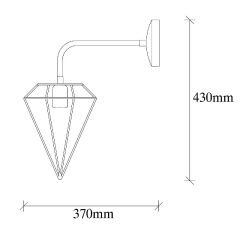 Aydinlatmadunyam Aplik Copper Elmas-6303
