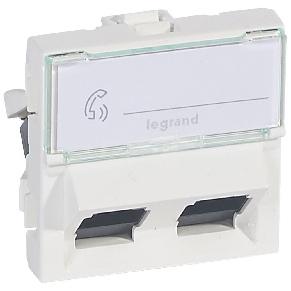 Legrand  LCS² Sistem Armada RJ45 Cat6 priz - UTP 45° - 2xRJ 45 - 2modül - beyaz LEG-076504