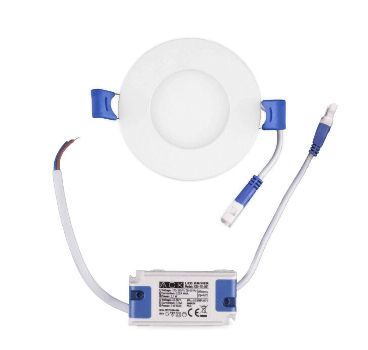 Ack Sıva Altı Yuvarlak Led Panel Beyaz 3W 3000K