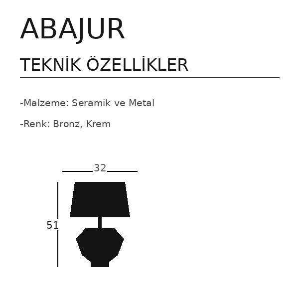 Terra Seramik Abajur
