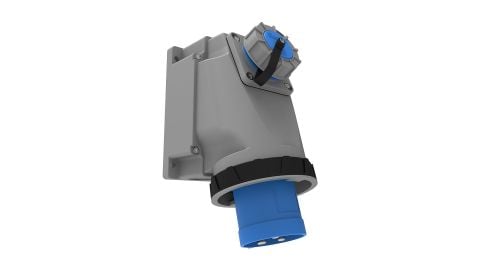 Bemis  3/63A. 90° Eğik 1/16A. Makine Prizli Duvar Fiş IP67 BC1-4403-7238