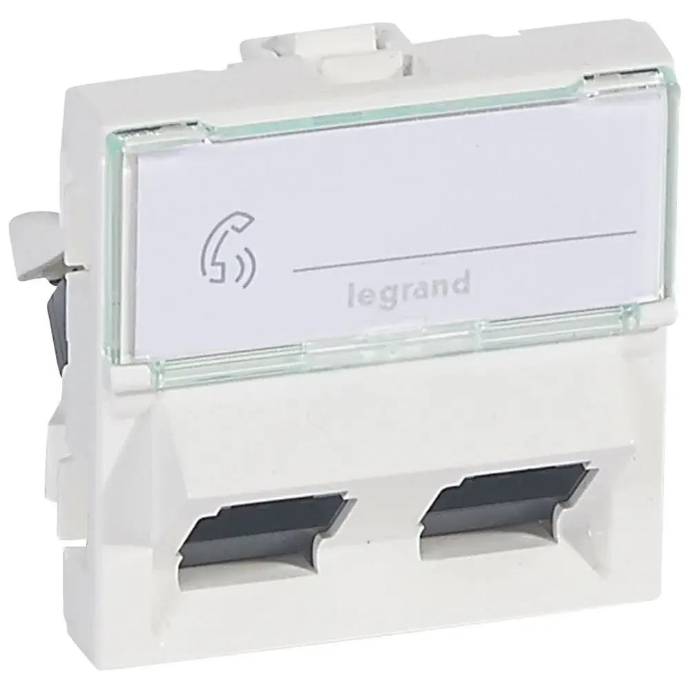 Legrand  LCS² Sistem Armada RJ45 Cat6 priz - UTP 45° - 2xRJ 45 - 2modül - beyaz LEG-076504