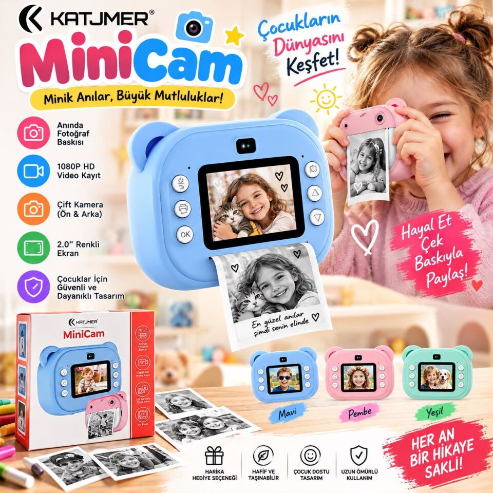 Katjmer Kj/Mc-001 Minicam Çocuk Kamerasi