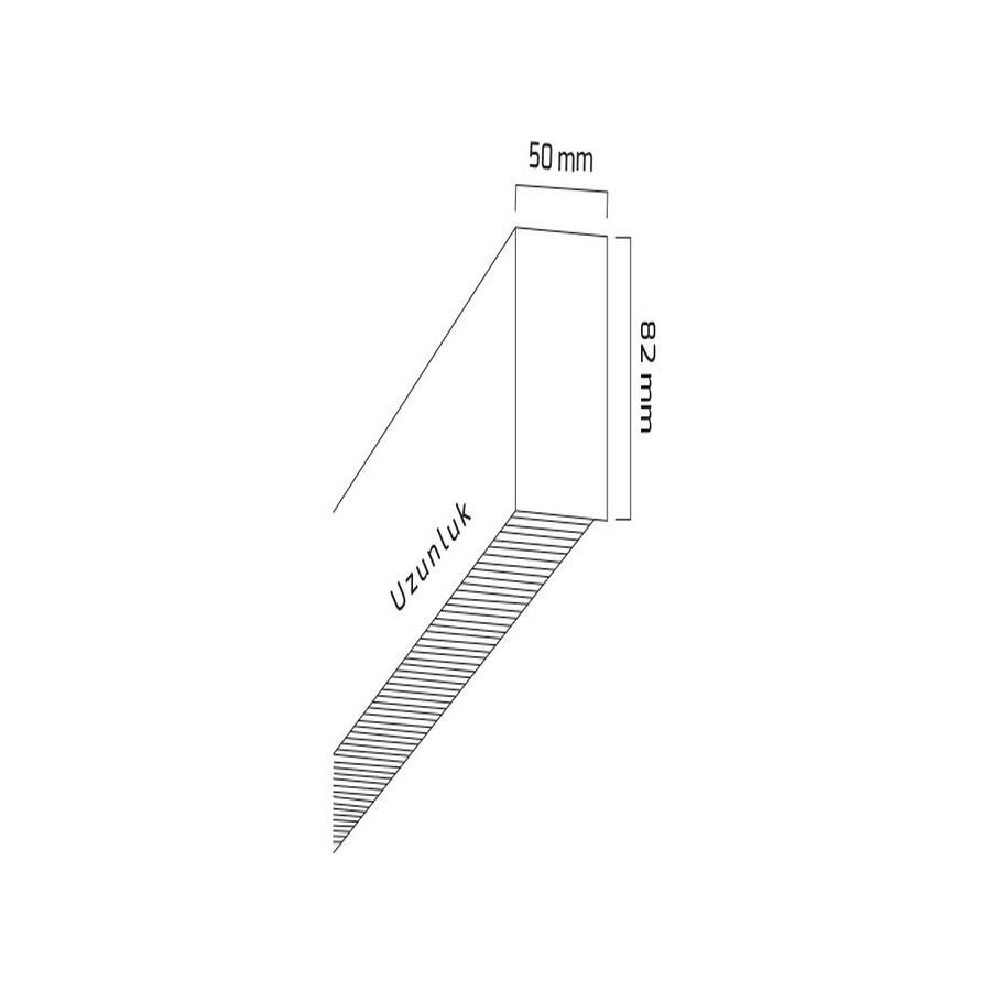 Goya Gy 8054-60 Cm Siyah Kasa 18W 3000K Linear Armatür
