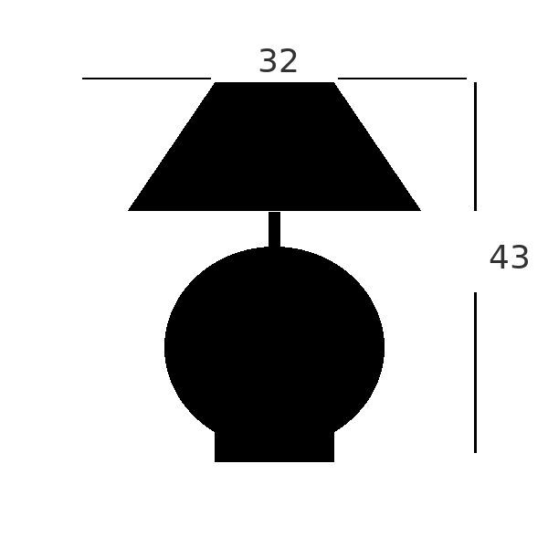 S532-1-D Seramik Abajur