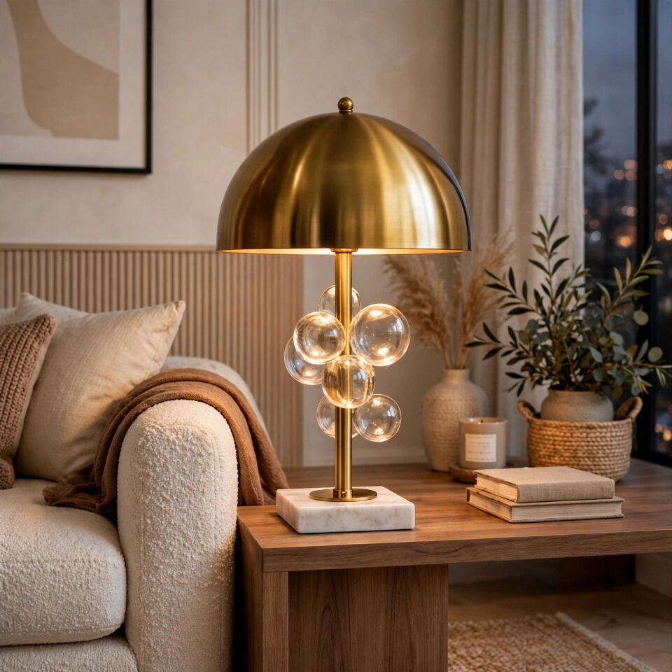 Ascona Bronz Sapkali Abajur