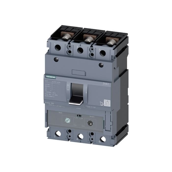 Siemens Sentron Serisi Kompakt Tip Termik Manyetik Güç Şalteri; 3Va12; 36Ka; Termik Ayarli; Sabit Manyetik; 140-200A; 3 Kutuplu 3VA1220-4EF32-0AA0