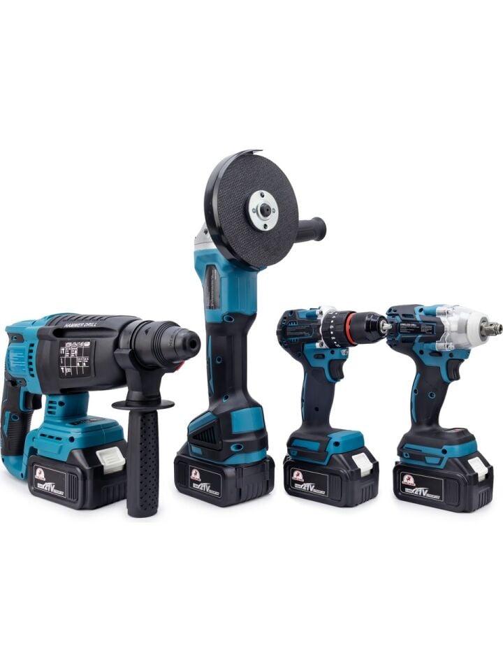 CHELİKBEİ MK350 4'lü Şarjlı Profesyonel Set (Matkap + Somun Sıkma + Spiral + Hilti)