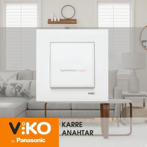 Viko Karre Beyaz Anahtar  Çerceve Dahil