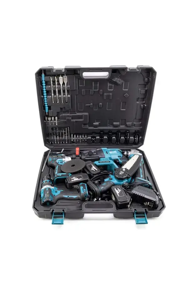 CHELİKBEİ MK350 5'li Şarjlı Profesyonel Set (Budama Testeresi + Matkap + Somun Sıkma + Spiral + Hilti)