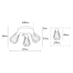 Aydinlatmadunyam Plafonyer BlackGold Fetiye-N-1119