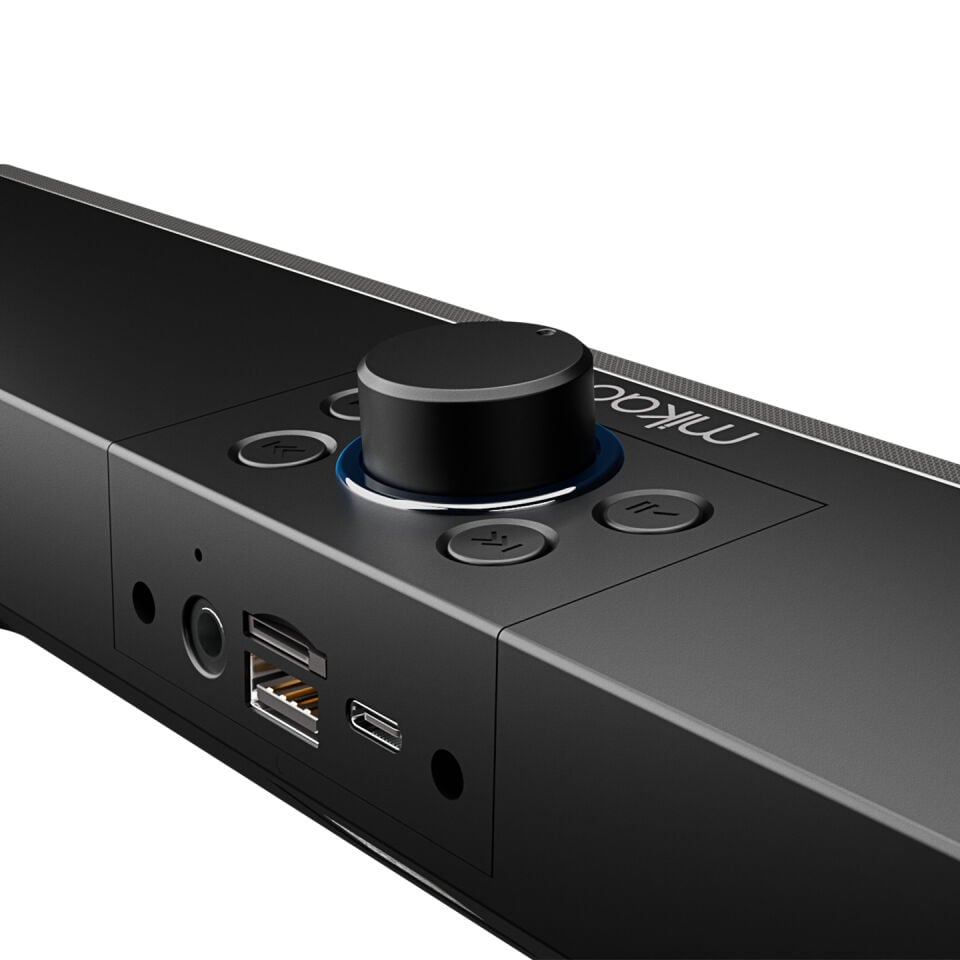 Mikado MD-SBT31 Siyah 5w*2 1200mAh Bt, Rgb, Tb Card, Type-C, Usb Soundbar Speaker