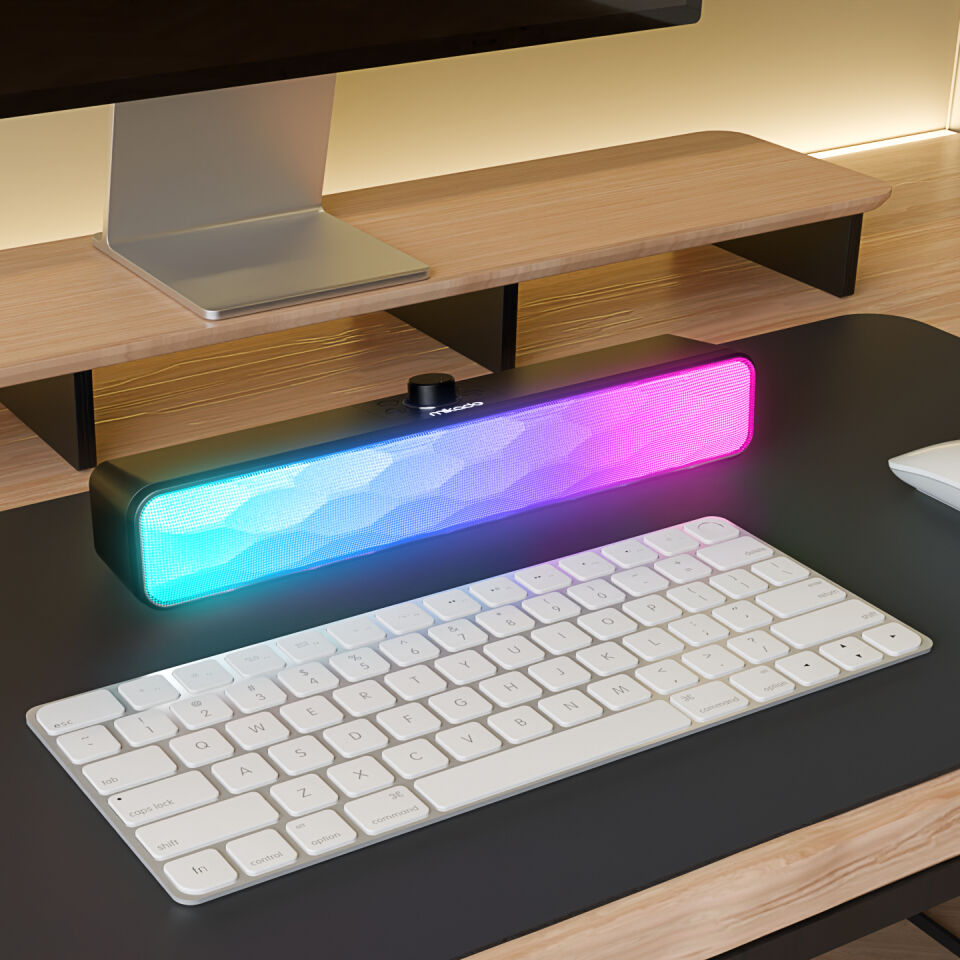 Mikado MD-SBT31 Siyah 5w*2 1200mAh Bt, Rgb, Tb Card, Type-C, Usb Soundbar Speaker