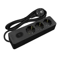 Seldur Üçlü Anahtarli Toprakli Priz, 5m, ÇK Siyah G3TA51S