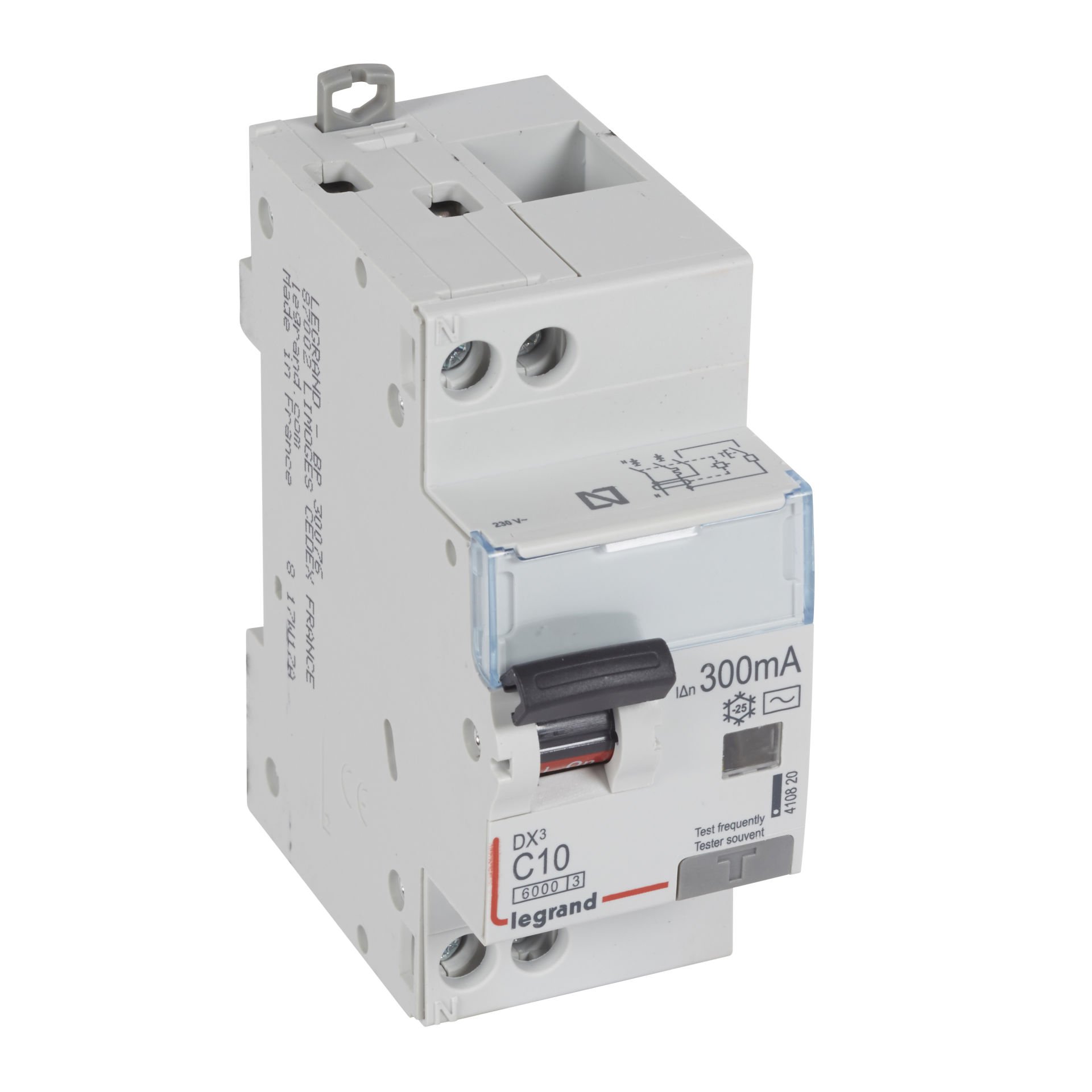 Legrand  DX³ RCBO 10A 1P+N AC tip 300mA  LEG-410820