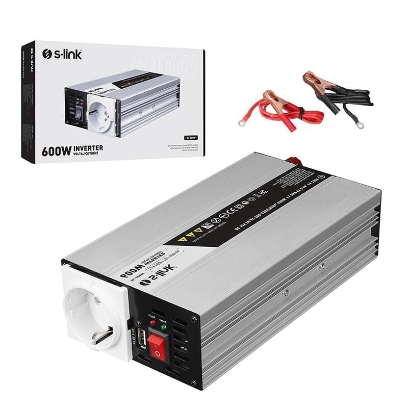S-Link SL-600W DC12V-AC230V Inverter