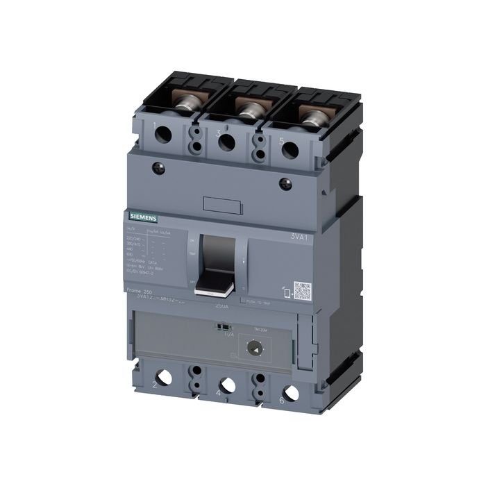 Siemens Sentron Serisi Kompakt Tip Starter Koruma Güç Şalteri;  3Va1; 250A; 70Ka; Manyetik Koruma; 3 Kutuplu 3VA1220-6MH32-0AA0