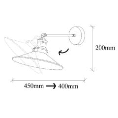 Aydinlatmadunyam Aplik BlackGold Koniksivama-3741