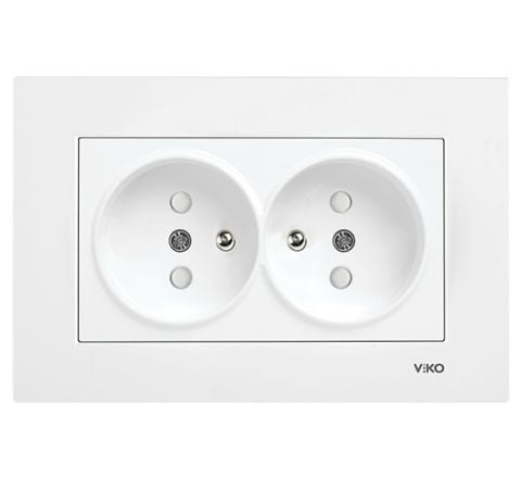 Viko Karre Beyaz İkili Ups Priz  Çerceve Dahil