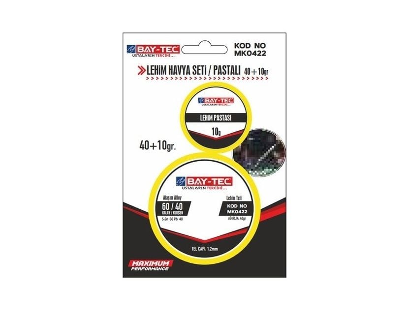 Bay-Tec MK0422 Lehim Seti - Pastali 40 + 10 gr