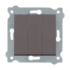 Exen Mocha Modül+Kapak  Üçlü Anahtar