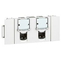 Legrand  2 x RJ45 Cat6 FTP DLP için soluclip aksesuarlı, 3 modül, beyaz  LEG-076546