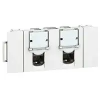 Legrand  2 x RJ45 Cat6 FTP DLP için soluclip aksesuarlı, 3 modül, beyaz  LEG-076546